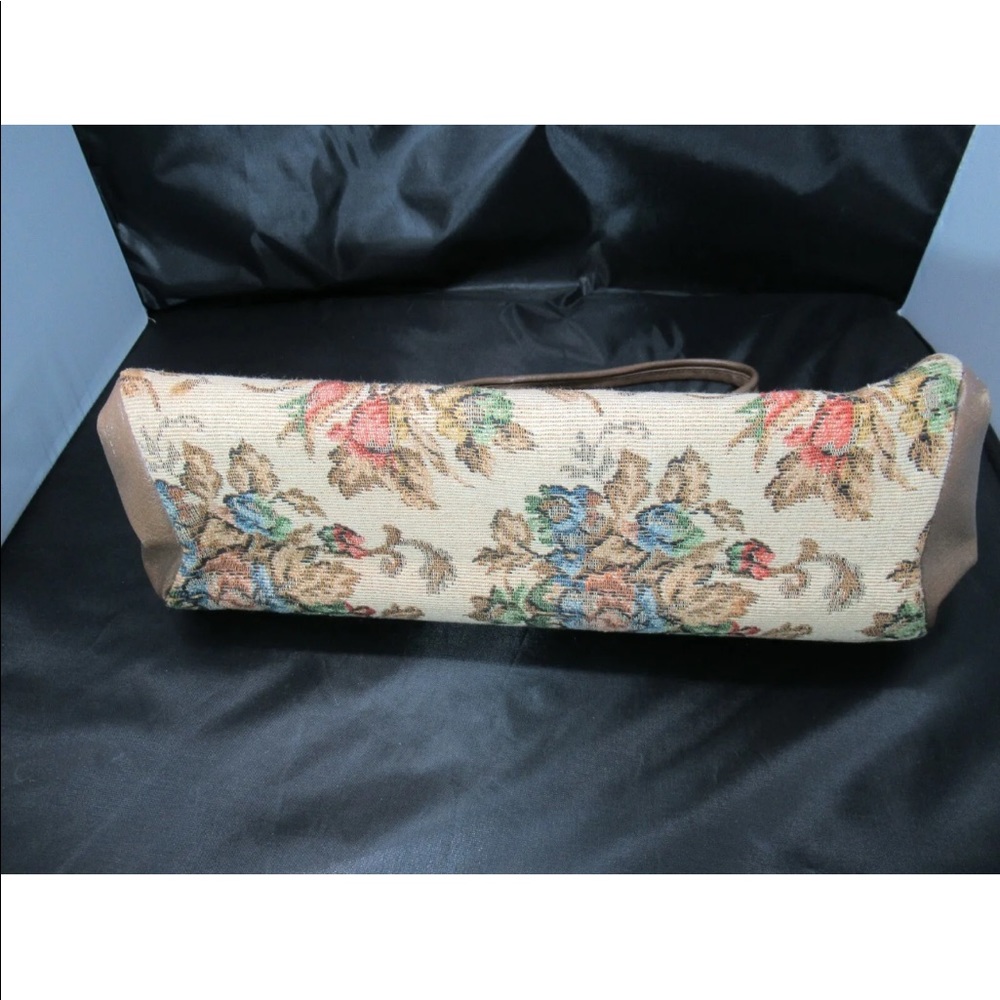 Spilene Tapestry, Vintage Purse, Brown, Clasp, Strap, Pocket Book, 1950's - Picture 4 of 10